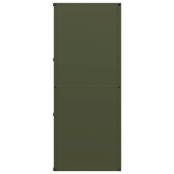 Brennholzregal Olivgrün 40x30x75 cm Kaltgewalzter Stahl
