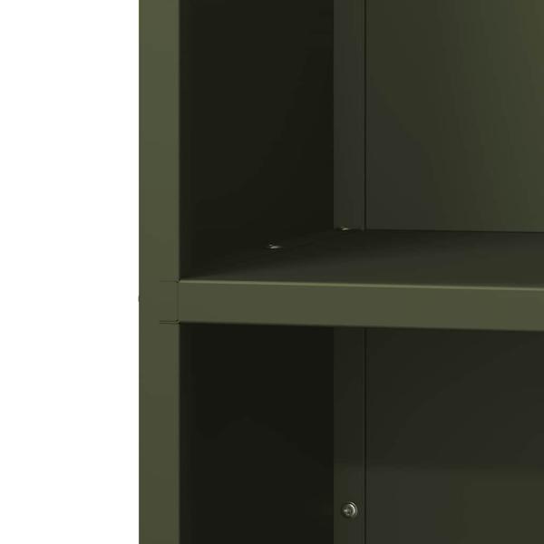 Brennholzregal Olivgrün 40x30x75 cm Kaltgewalzter Stahl