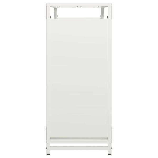 Brennholzregal Weiß 90x28x65 cm Kaltgewalzter Stahl