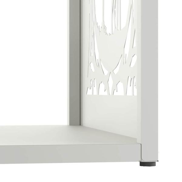 Brennholzregal Weiß 40x40x40 cm Kaltgewalzter Stahl