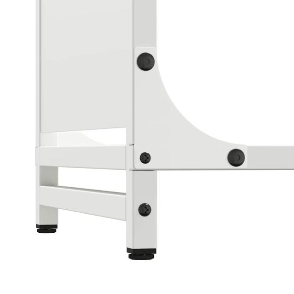 Brennholzregal Weiß 44x28x90 cm Kaltgewalzter Stahl