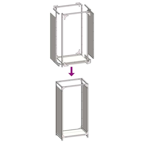 Brennholzregal Weiß 44x28x90 cm Kaltgewalzter Stahl