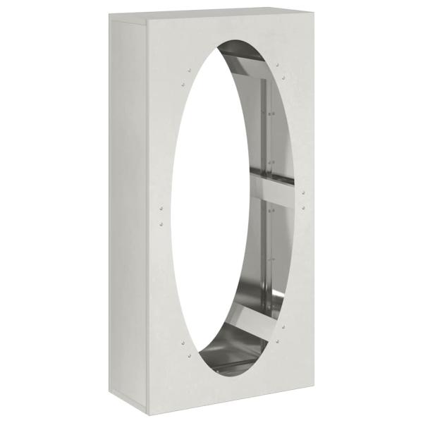 Brennholzregal 50x23x100 cm Edelstahl