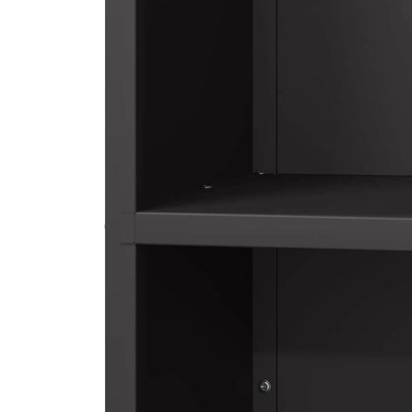 Brennholzregal Schwarz 40x30x75 cm Kaltgewalzter Stahl