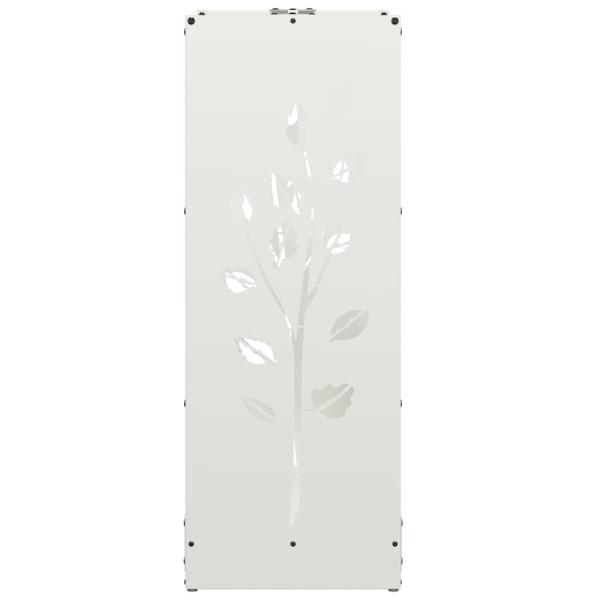 Brennholzregal Weiß 40x30x80 cm Kaltgewalzter Stahl