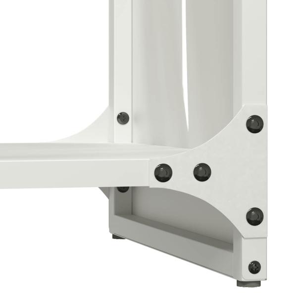 Brennholzregal Weiß 40x30x80 cm Kaltgewalzter Stahl