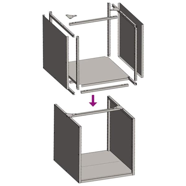 Brennholzregal 40x40x40 cm Edelstahl