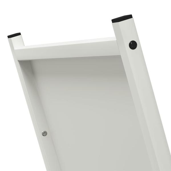 Brennholzregal Weiß 69,5x35x81 cm Kaltgewalzter Stahl
