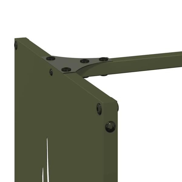 Brennholzregal Olivgrün 40x30x80 cm Kaltgewalzter Stahl