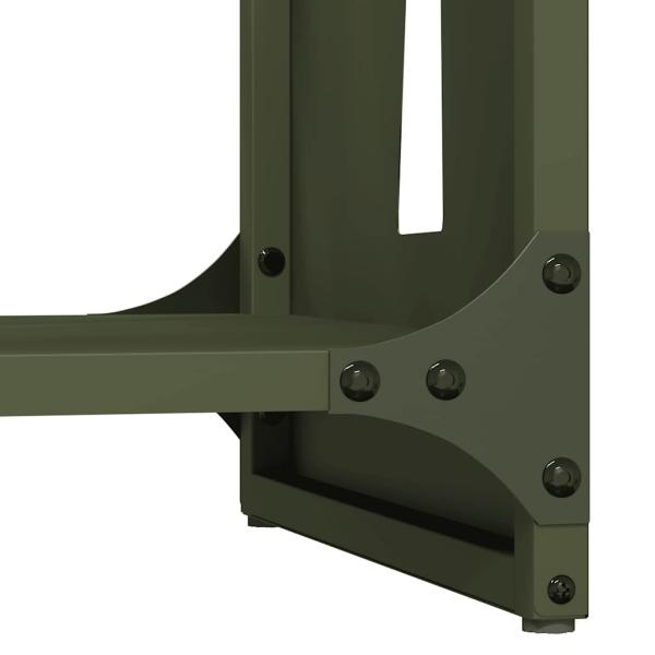 Brennholzregal Olivgrün 40x30x80 cm Kaltgewalzter Stahl