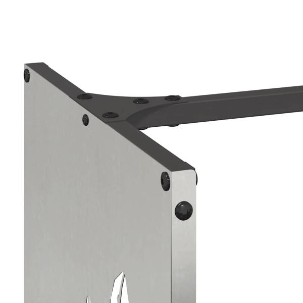 Brennholzregal 40x30x80 cm Edelstahl