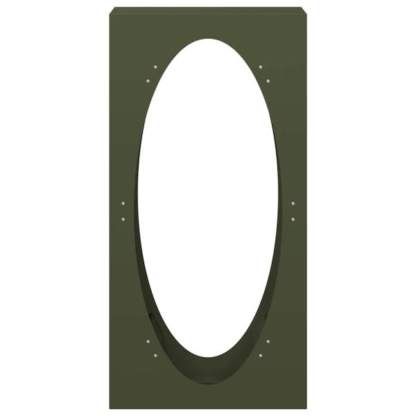 Brennholzregal Olivgrün 50x23x100 cm Kaltgewalzter Stahl