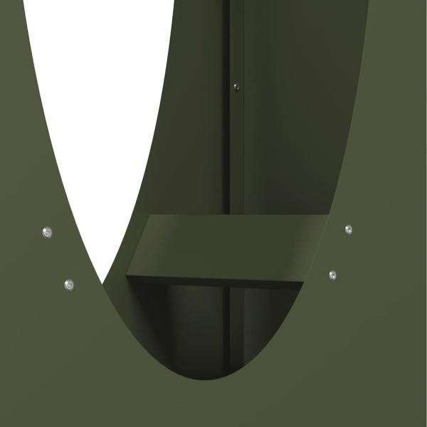 Brennholzregal Olivgrün 50x23x100 cm Kaltgewalzter Stahl