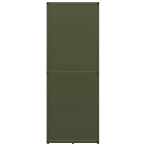 Brennholzregal Olivgrün 40x30x80 cm Kaltgewalzter Stahl