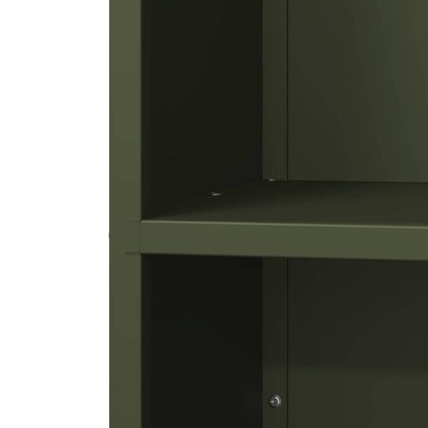 Brennholzregal Olivgrün 40x30x80 cm Kaltgewalzter Stahl