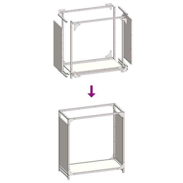 Brennholzregal Olivgrün 60x28x65 cm Kaltgewalzter Stahl