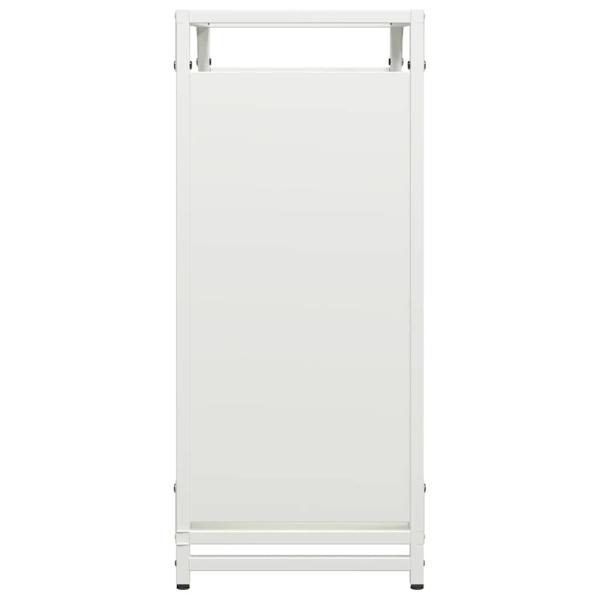 Brennholzregal Weiß 60x28x65 cm Kaltgewalzter Stahl