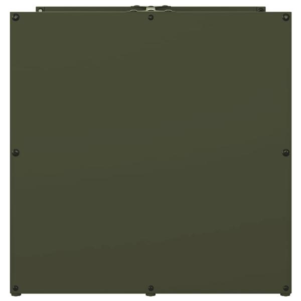 Brennholzregal Olivgrün 40x40x40 cm Kaltgewalzter Stahl