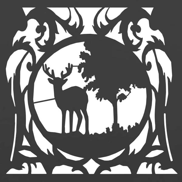 Brennholzregal Schwarz 40x40x40 cm Kaltgewalzter Stahl