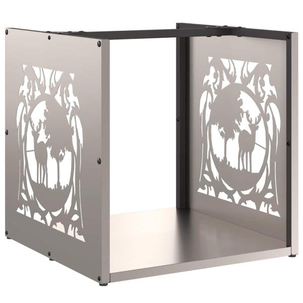 Brennholzregal 40x40x40 cm Wetterfester Stahl