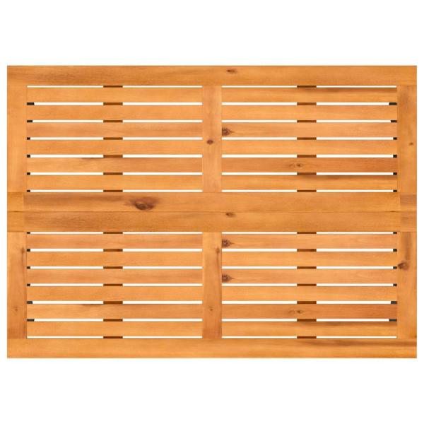 Gartentisch mit Akazienholzplatte 105x75x72 cm Poly Rattan