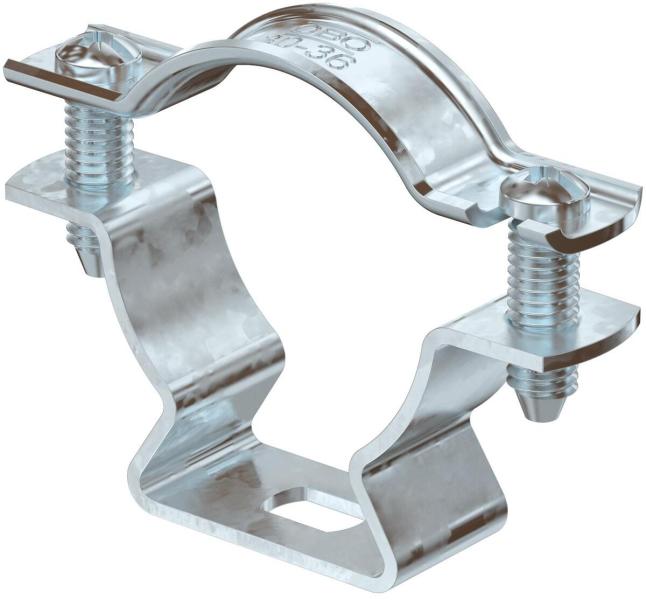 ARDEBO.de OBO Bettermann ASL 733 36 FT Abstandschelle mit Langloch, 30-36mm, Stahl (1362726) (Inhalt: 20 Stk.)