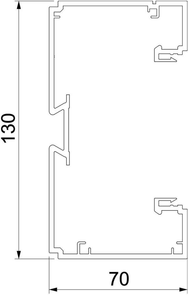 OBO Bettermann BRK 70130 rws Geräteeinbaukanal Signa Base, IP40, 130x70x2000mm, reinweiß (6132726)