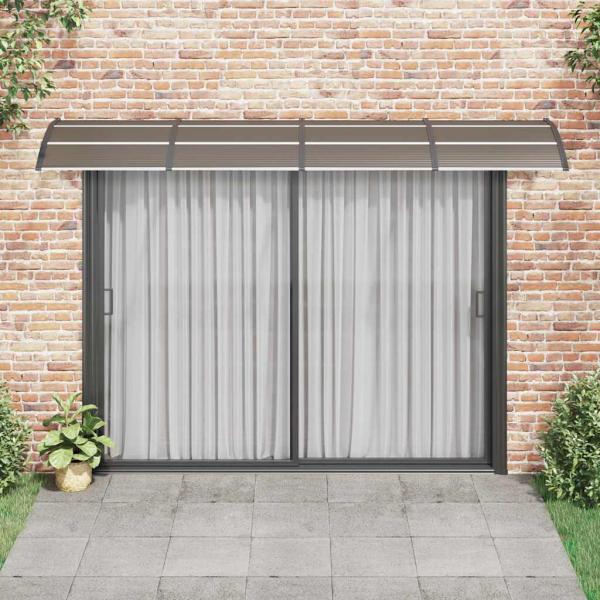 Türvordach Schwarz 350x100 cm Polycarbonat