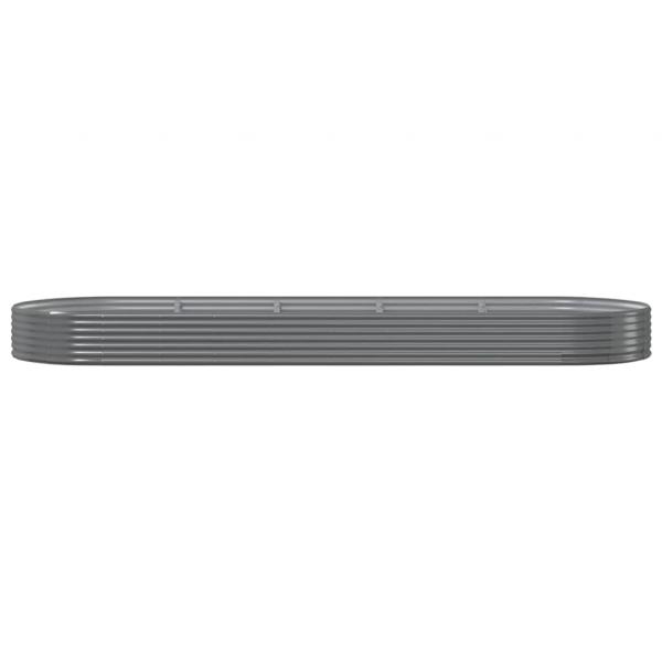 ARDEBO.de - Hochbeet Pulverbeschichteter Stahl 450x140x36 cm Grau