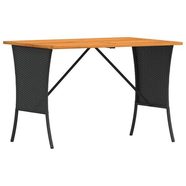 3-tlg. Garten-Sofagarnitur mit Kissen Schwarz Poly Rattan