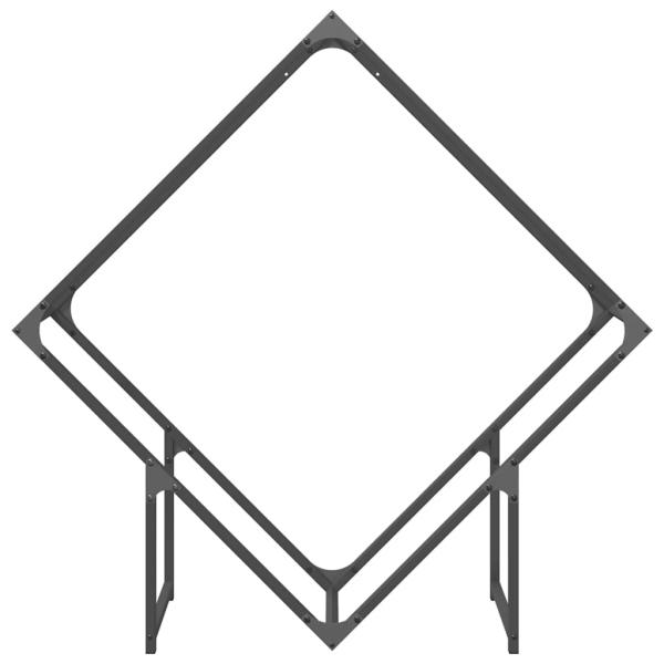 Brennholzregal Schwarz 100x25x100 cm Kaltgewalzter Stahl