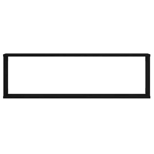 Würfelregale 4 Stk. Schwarz Eichen-Optik 100x15x30 cm