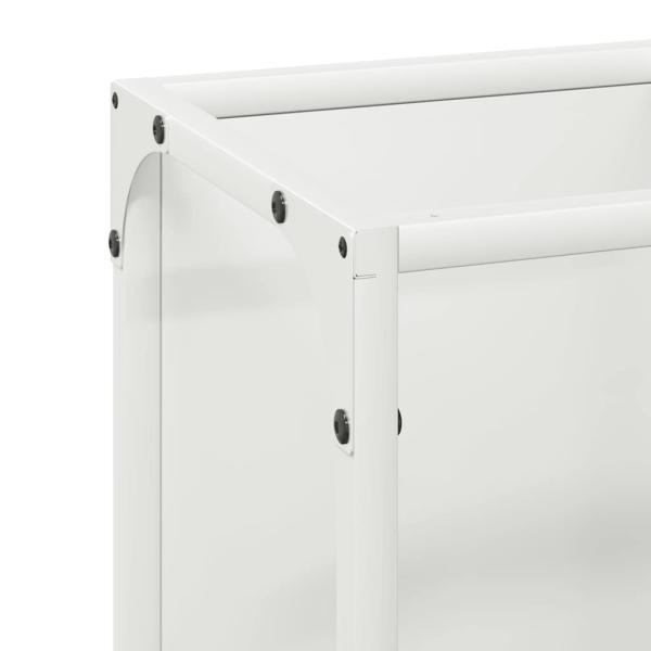 Brennholzregal Weiß 25x25x80 cm Kaltgewalzter Stahl