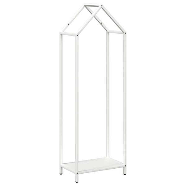 Brennholzregal Weiß 40x25x120 cm Kaltgewalzter Stahl