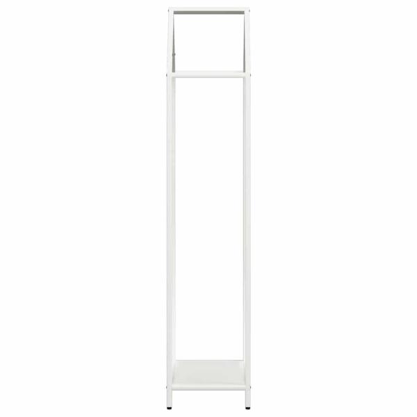 Brennholzregal Weiß 40x25x120 cm Kaltgewalzter Stahl