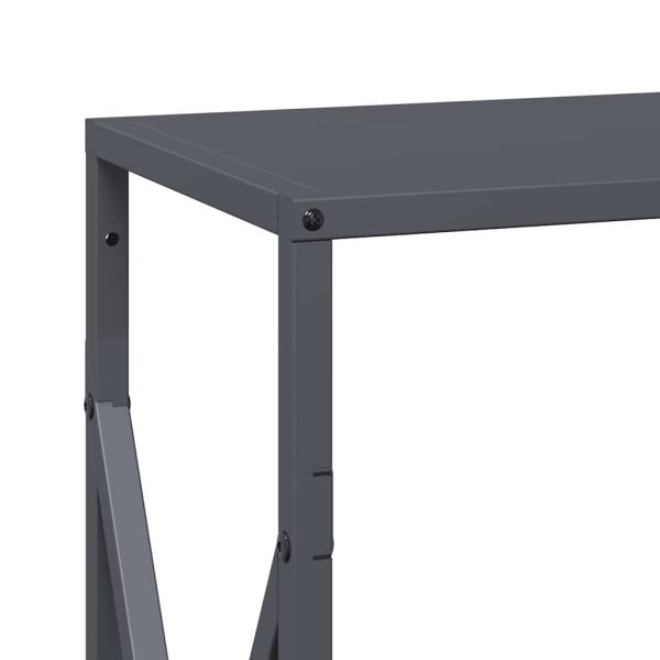 Brennholzregal Anthrazit 34x25x70 cm Kaltgewalzter Stahl