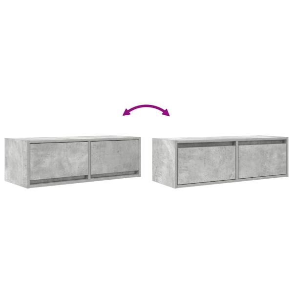 TV-Schrank Betongrau 80x31x25,5 cm Holzwerkstoff