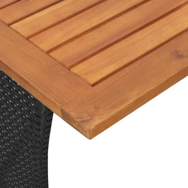 5-tlg. Garten-Sofagarnitur mit Kissen Schwarz Poly Rattan