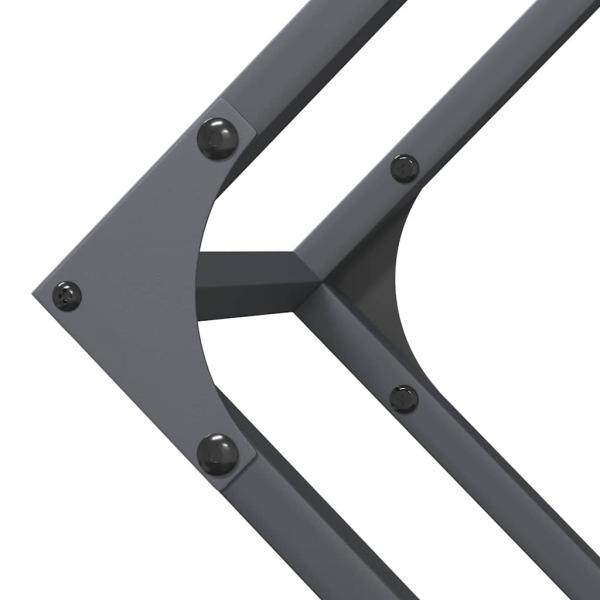 Brennholzregal Anthrazit 100x25x100 cm Kaltgewalzter Stahl