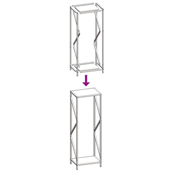 Brennholzregal Olivgrün 34x25x100 cm Kaltgewalzter Stahl