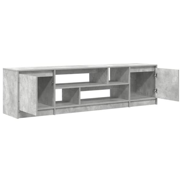 TV-Schrank Betongrau 188,5x41x50 cm Holzwerkstoff