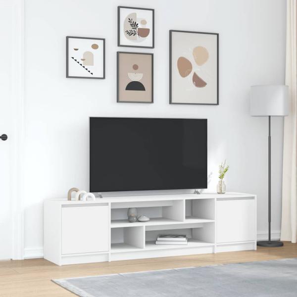 ARDEBO.de - TV-Schrank Weiß 188,5x41x50 cm Holzwerkstoff
