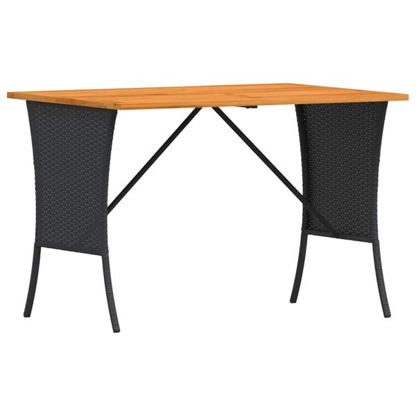 3-tlg. Garten-Sofagarnitur mit Kissen Schwarz Poly Rattan