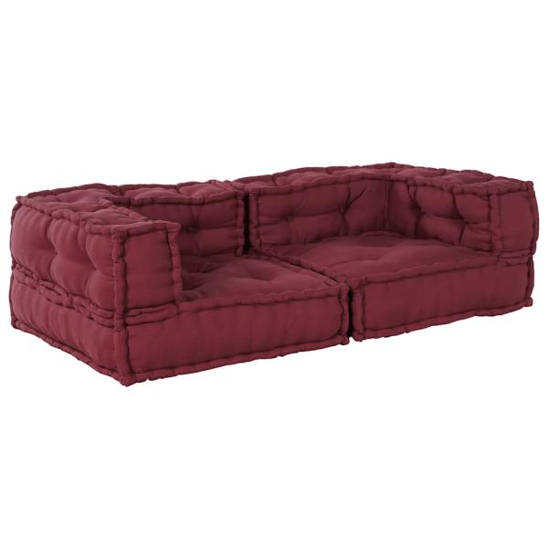 ARDEBO.de - Pouf Modular Kastanienbraun 140x70x36 cm Stoff