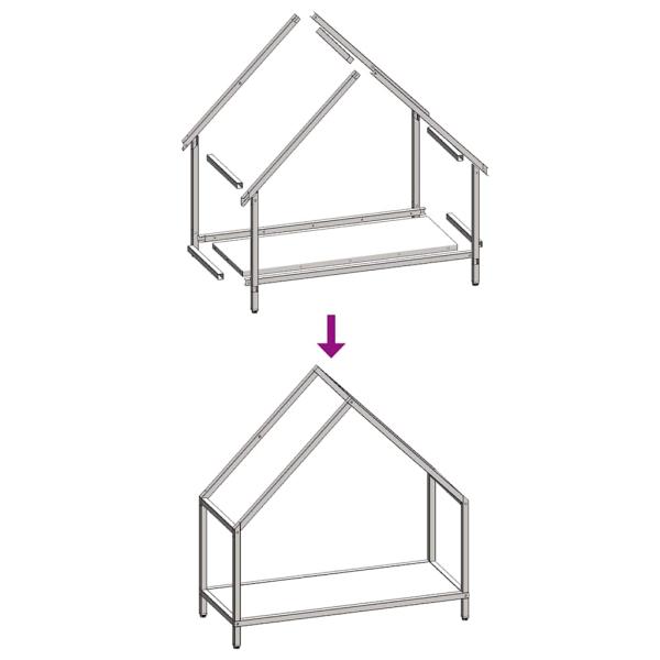 Brennholzregal Schwarz 60x25x60 cm Kaltgewalzter Stahl