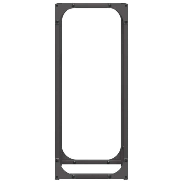 Brennholzregal Schwarz 25x25x60 cm Kaltgewalzter Stahl