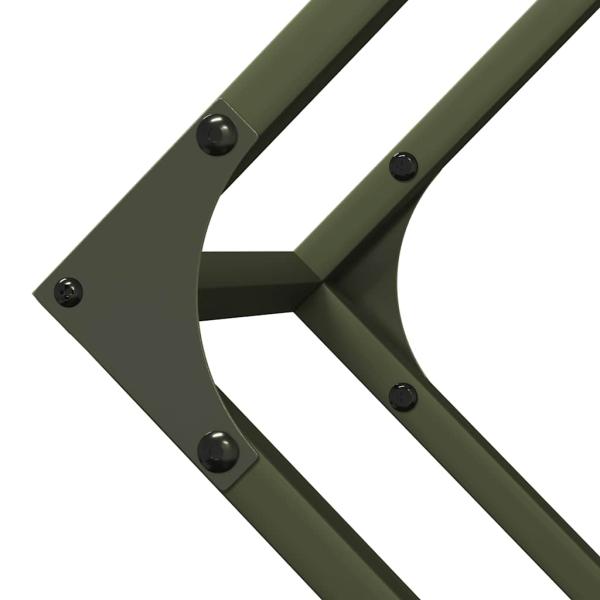 Brennholzregal Olivgrün 100x25x100 cm Kaltgewalzter Stahl