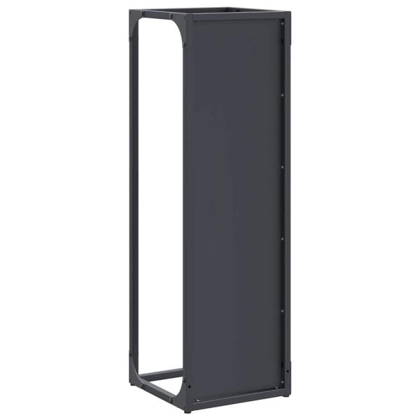 Brennholzregal Anthrazit 25x25x80 cm Kaltgewalzter Stahl