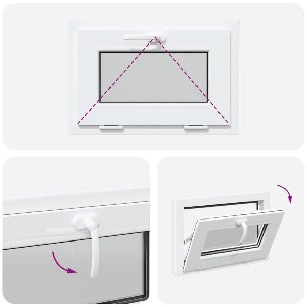 Kellerfenster RISOR 60x40 cm Kipp 2-fach Verglasung Weiß
