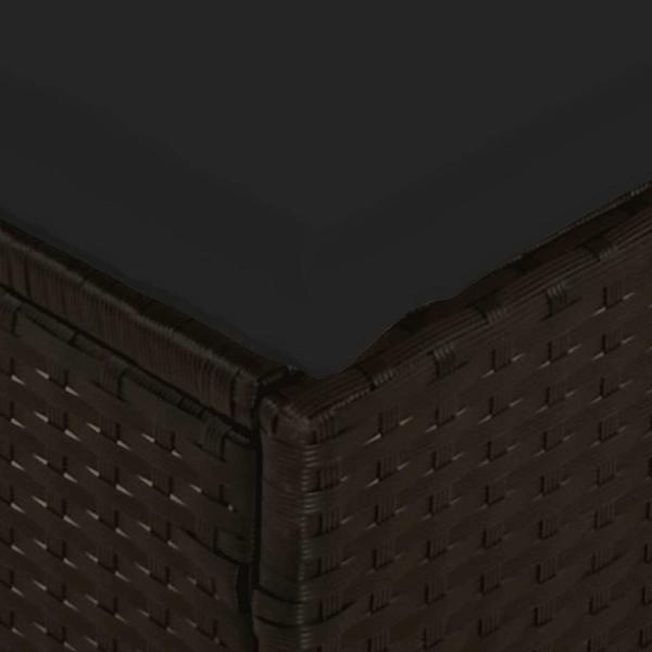 4tlg. Garten-Sofagarnitur mit Kissen L-Form Schwarz Poly Rattan